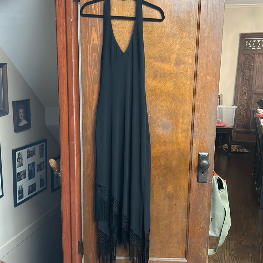 Black halter dress from Nordstrom.  Rimini
